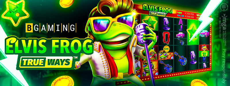 Elvis Frog in Vegas login banner